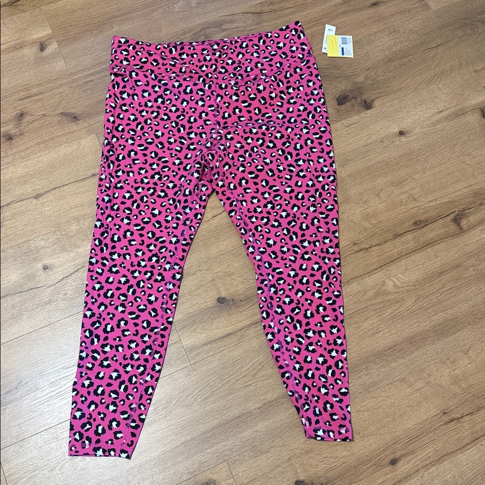 Leopard Print Pink Leggings